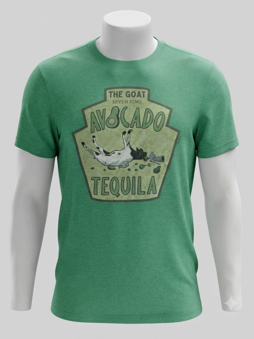 The Goat Avocado Tequila Graphic Tee - Green Chowdaheadz Size L